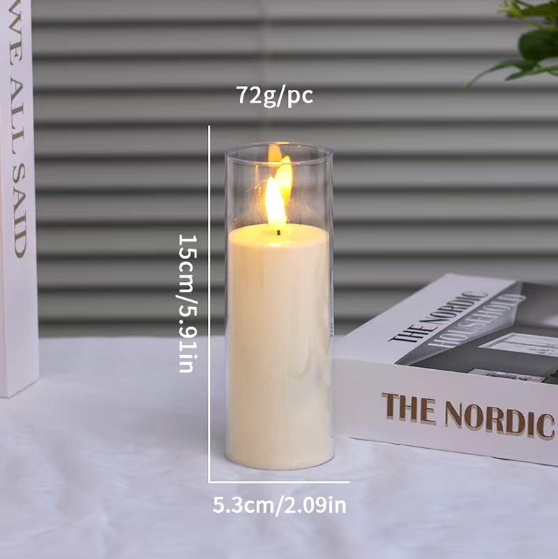 Acrylic LED Candle Atmosphere Light with Remote - Ideal for Romantic Birthday and Party Decorations.