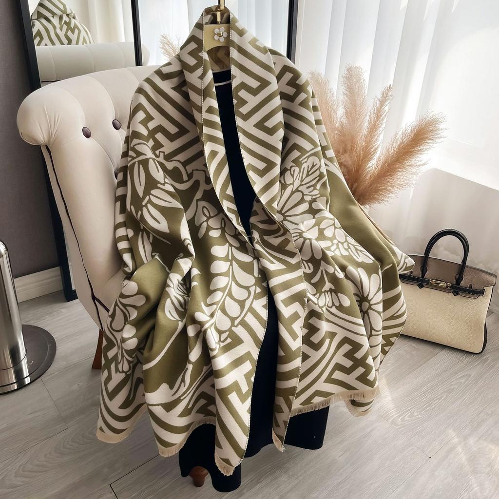 Luxury Winter Scarf Women Cashmere Shawls and Wraps Pashmina Scarves Female Bufanda Echarpe Keep Warm Blanket