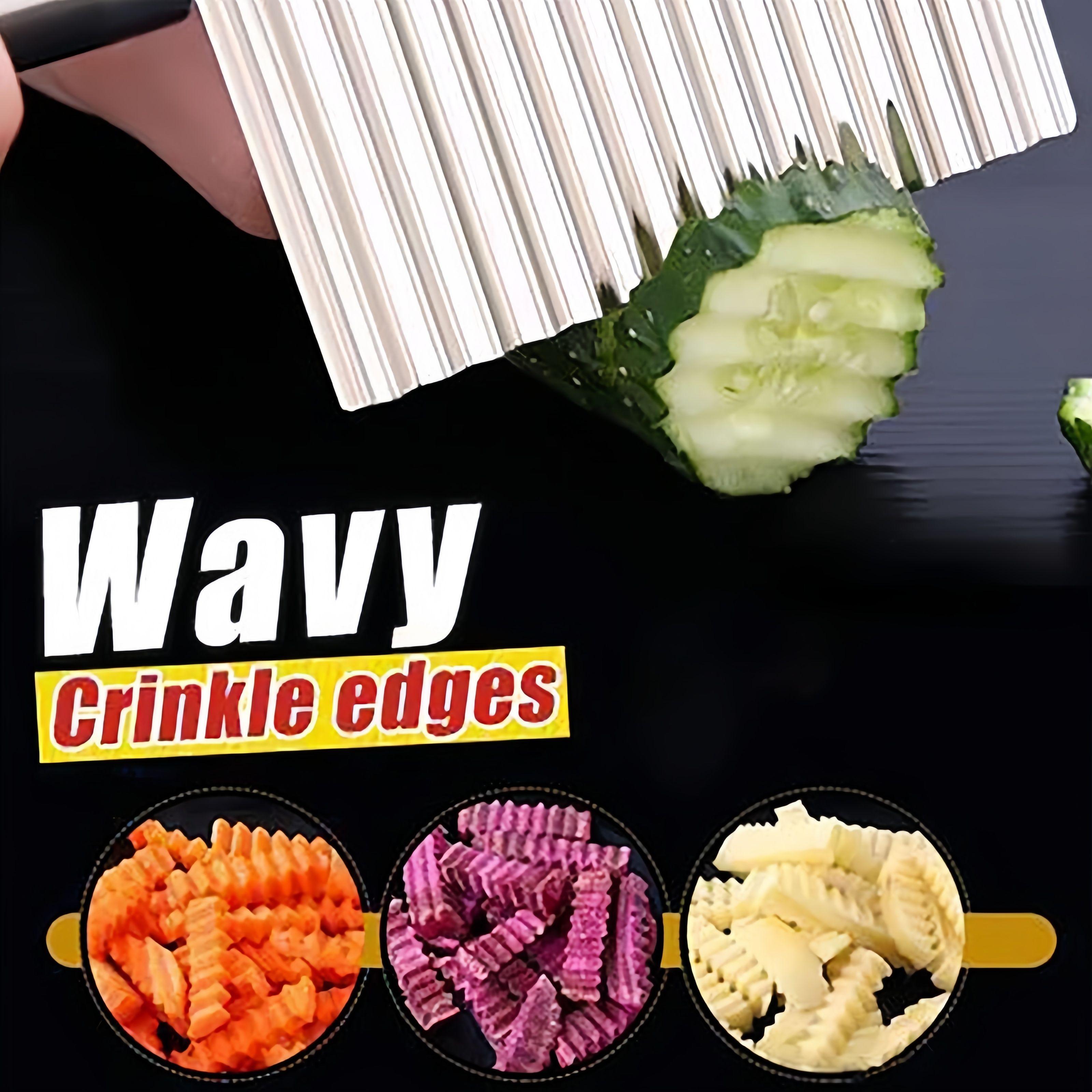 

Creative Wavy Vegetable Slicer, for Decorative Cuts. 23x6cm, Multi-Purpose Kitchen Knife United States
