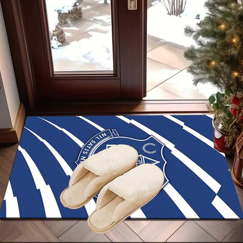 Ever-ton Football Club Crest Printed Area Rug for Office, Chair Rug, Decorative Carpet Floor Mat, Large Size Fan gifts Christmas gifts