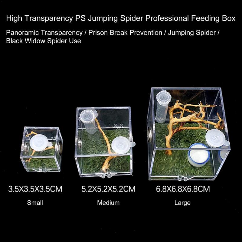 Box na krmení hmyzu pro pavouky Box pro chov plazů Příslušenství do terária Box na hmyz pro pavouky Cvrček Šnek Tarantule