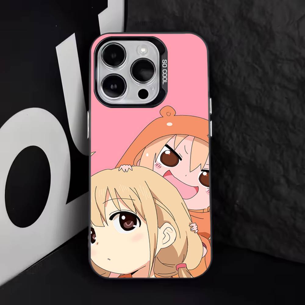 Anime Doma U-Umaru Phone Case For iPhone 17,16,15,14,13,12,11,Pro,Max,Plus,E,Air,Mini Black Tpu Cover