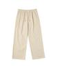 URBANAGE Corduroy Single-Pleat Wide Elastic Pants_Ivory