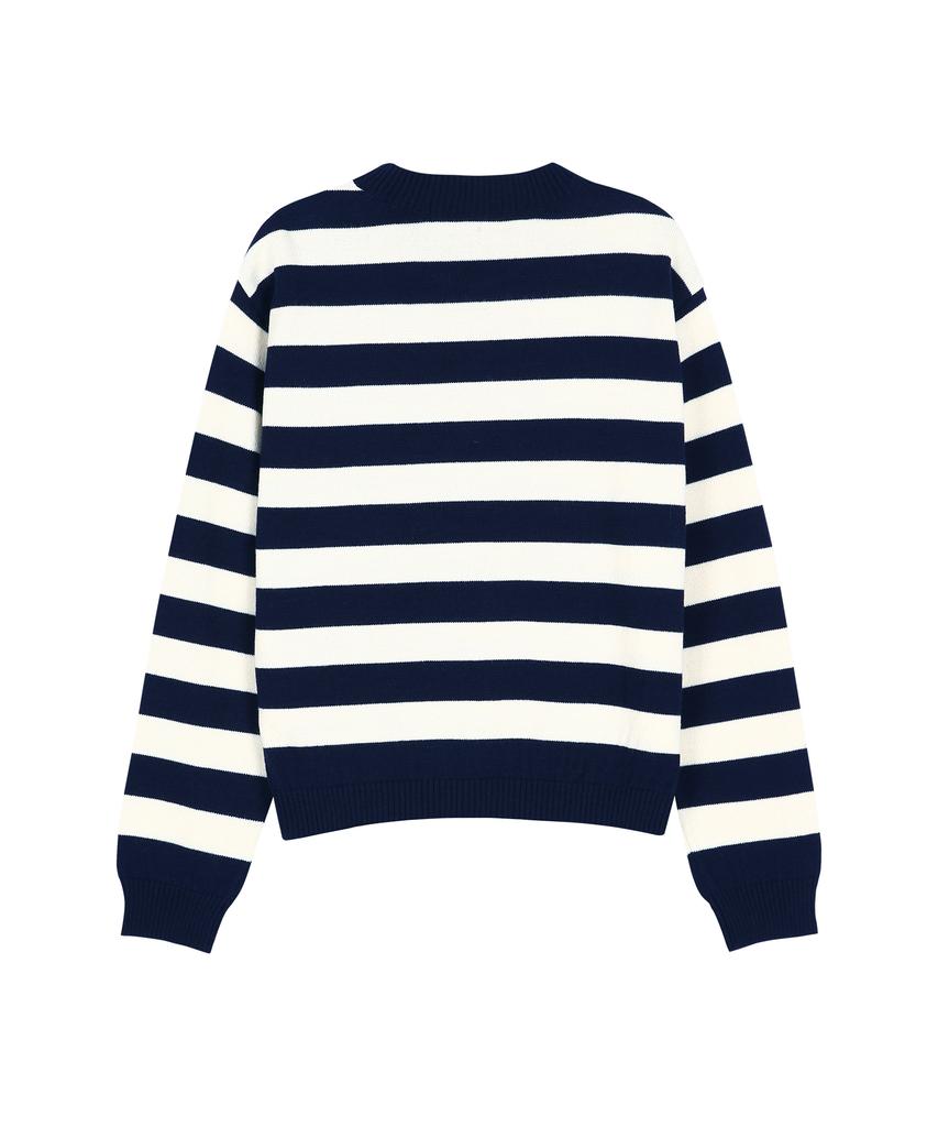 ADSB ANDERSSON BELL Girls Heart Message Crew-Neck Sweater Atb1464W(Navy/Ivory)