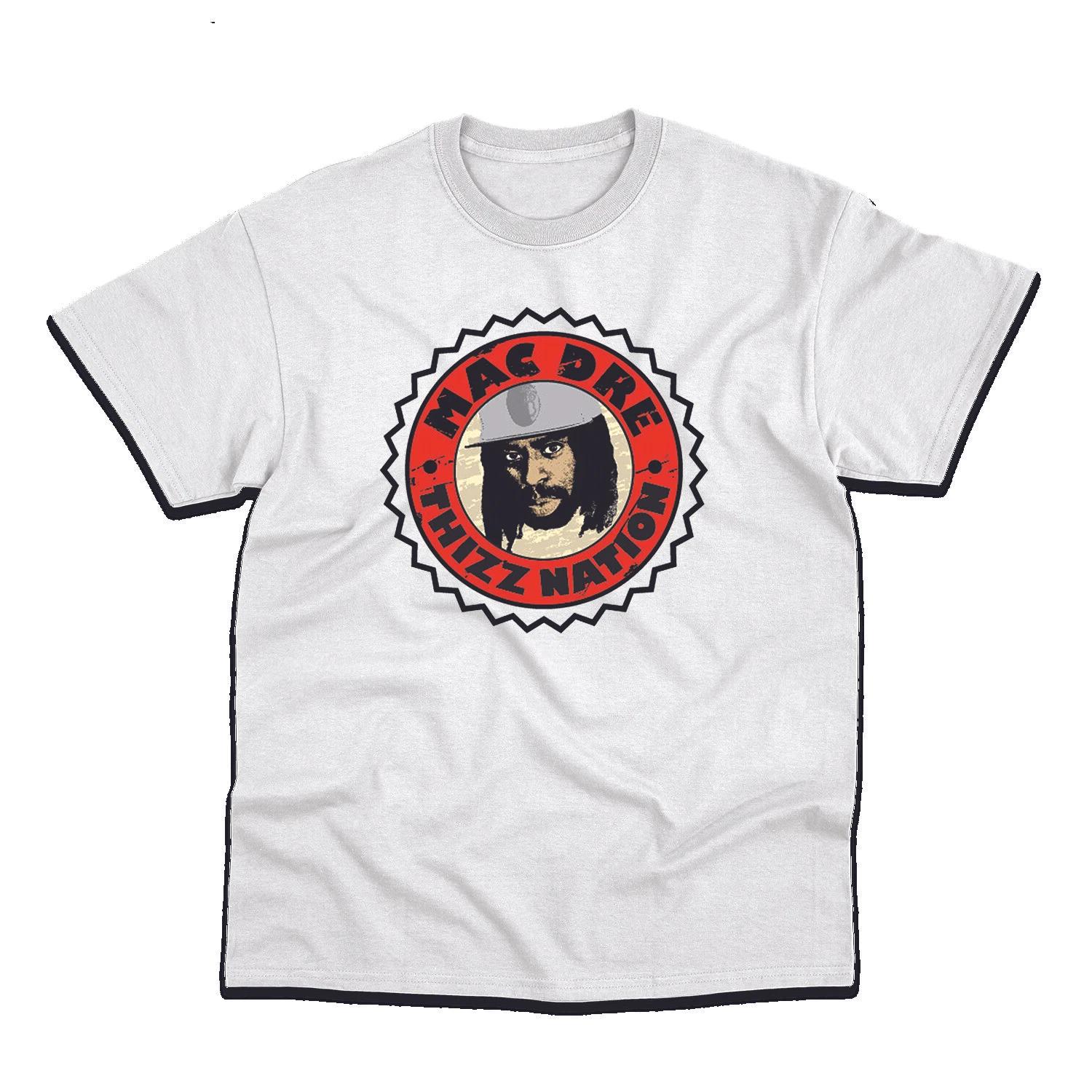 Mac Dre Thizz Nation Short Sleeve T shirt Mens Unisex S-3XL White Fan Art 4XL