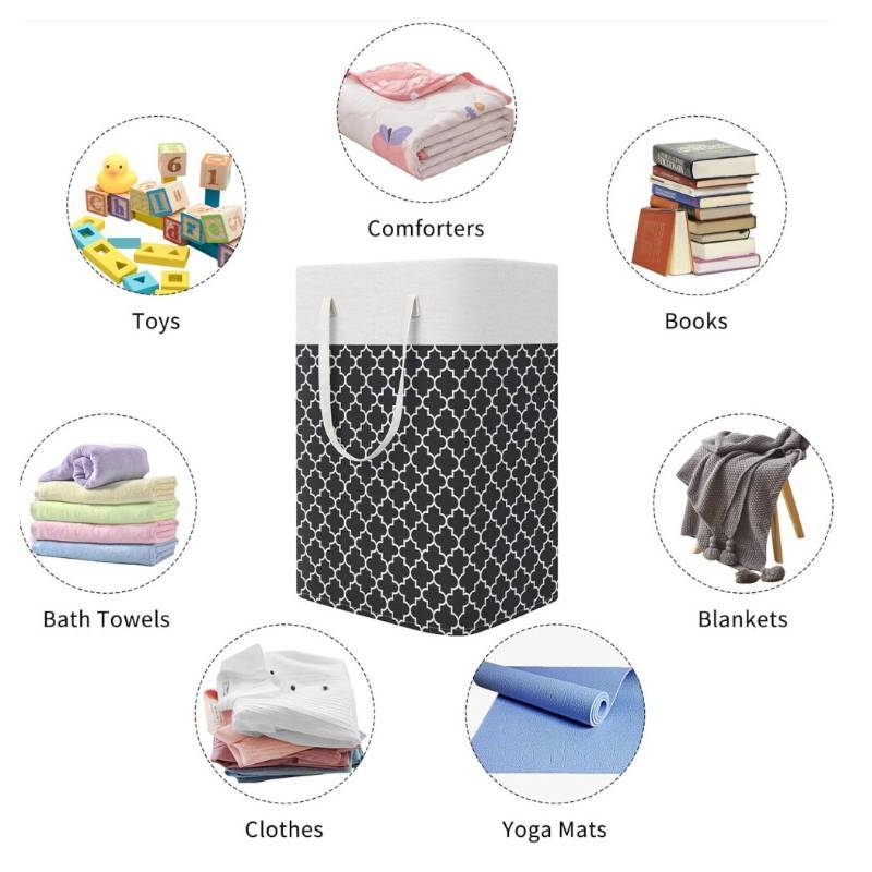 Modern Cotton Foldable Laundry Bin With Waterproof Material For Clothes And Toys