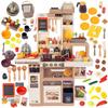 Cuisine Pour Enfants Kinderplay Avec Lumière, Sons, Eau Et Vapeur + 88 Accessoires, Hotte Et Œufrier (KP2790)