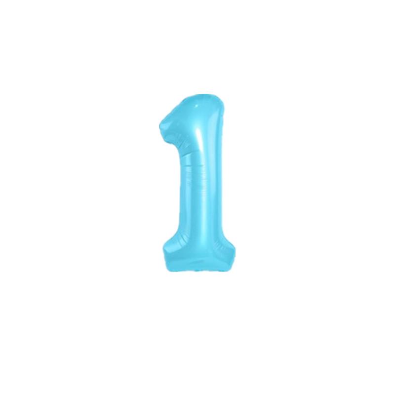 32" Medium Number Aluminum Foil Balloon for Children's Birthday Party Decorations