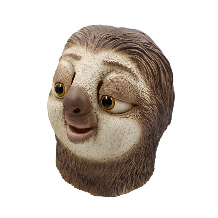 Sloth mask Halloween funny animal latex headgear funny animal headgear performance party props