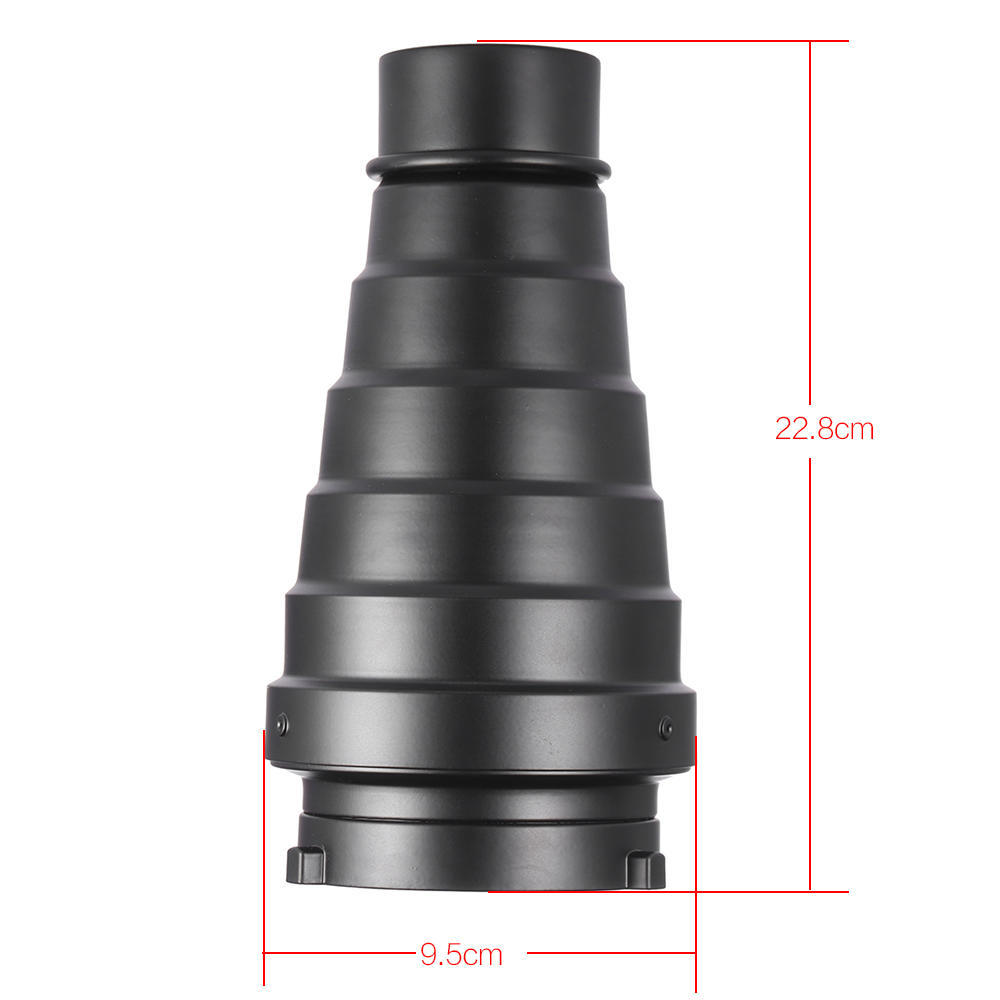 Snoot with  and Color Filters for  Mount Light, Hair Light or Portrait Photography Accent Light, Ideal for Portrait, Newborn, Wedding