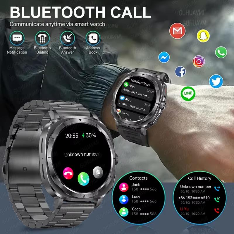 2025 NOVO Relógio 7 Medição Precisa Gordura Sanguínea Pressão Arterial Análise Corporal Relógio Inteligente ECG+PPG Relógio Smartwatches