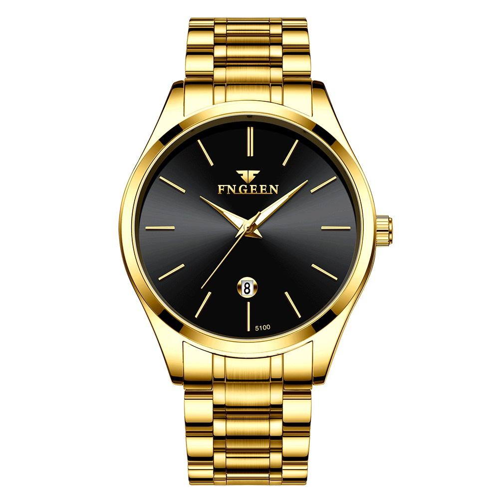 Men's Watch Brand Light Luxury Stainless Steel Calendar Waterproof Men's Business Leisure Fashion Quartz Watch