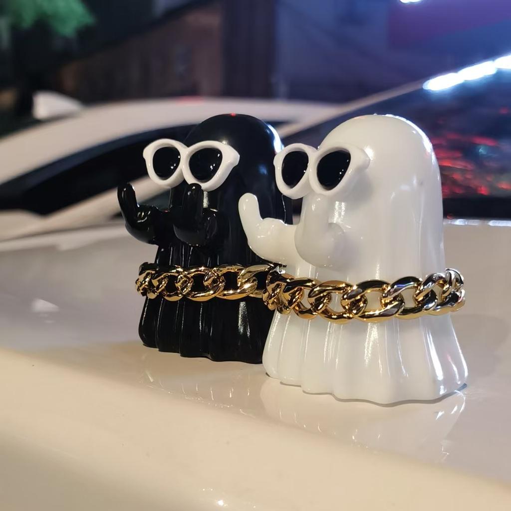 Xiaomi Middle Finger Cute Ghost Statue Ghosts Small Scary Ghost Figurines Halloween Home Decorations A Small Gift For A Friend