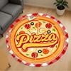1pc Pizza Round Chair Mat Area Rug - Non-Slip, Floor Mat for Office, Bedroom, and Indoor Decor C1125069