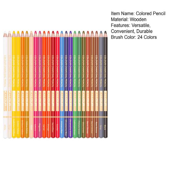 24Pcs Colored Pencil Professional Art Drawing Pencils Set Coloring Pencil Beginners Artists School
