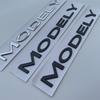 3D ABS Silver Red Black Logo Model Y X S Emblem Letters Nameplate Car Rear Trunk Badge Decal For Tesla Accessories
