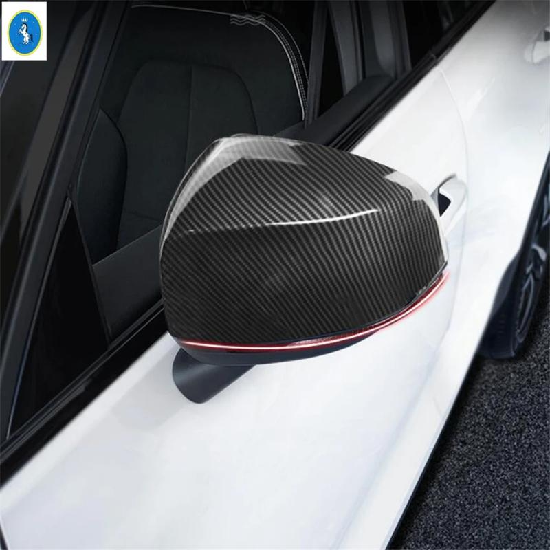 Rearview Mirror Shell Rear-view Mirror Cover Trim Fit For Volvo XC40 2018 - 2025 Car Exterior Accessories Carbon Fiber Look