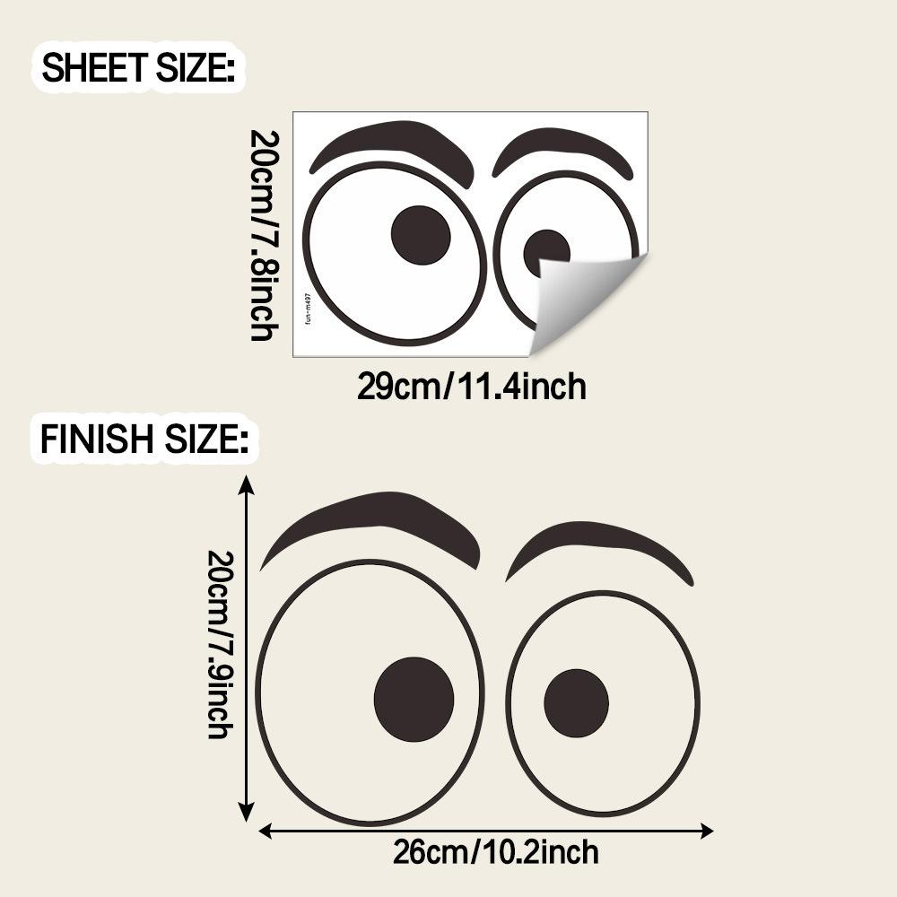 Personalized Simple Sketches of Eye-to-eye Bathroom Decoration Toilet Stickers
