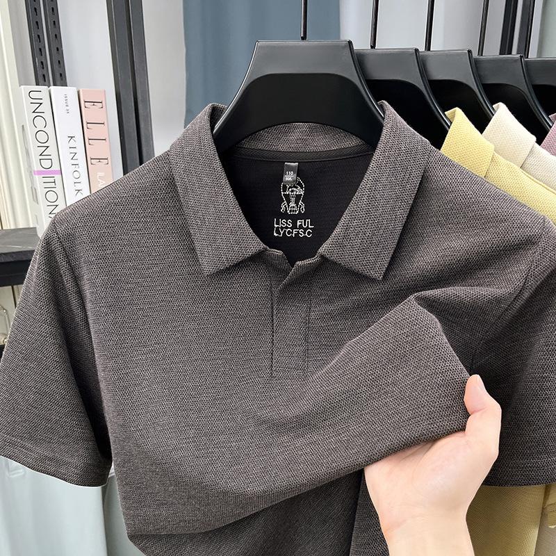 Short Sleevet Men s Minimalist Casual Top Polo Shirt Top M темно-серого