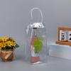 2pcs Clear Gift Bags with Handle Ice Wine Bag Treat Bags Portable Collapsible Clear Wine Pouch Reusable Party Favor Bags Plastics Gift Bags