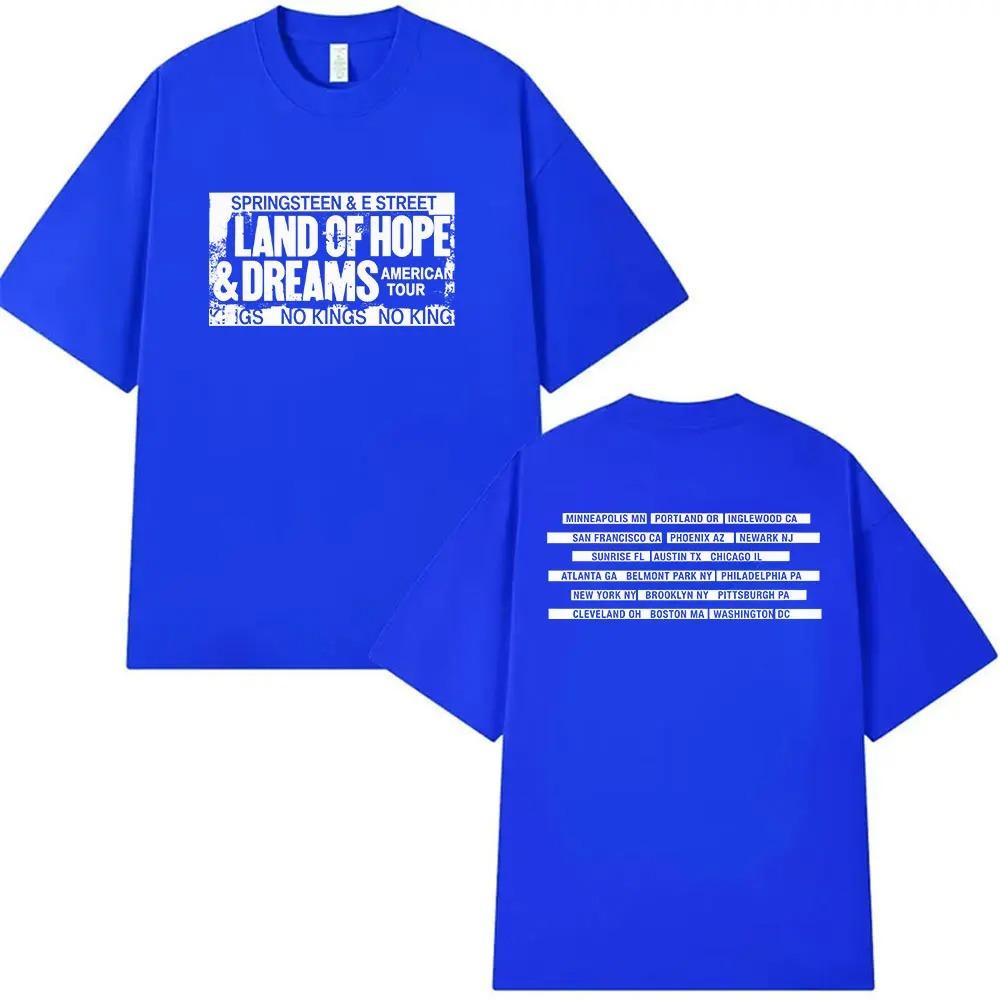 Bruce Springsteen Land of Hope & Dreams Tour 2026 Print T Shirt Men Women Clothing Fashion Short Sleeve T-shirt 100% Cotton Tees