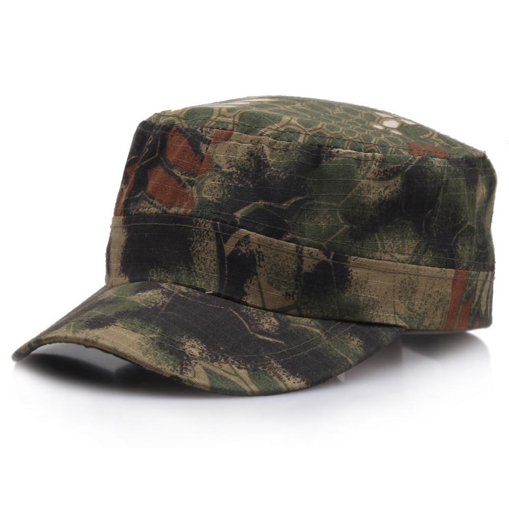 Cappello Mimetico da Esterno Stile Militare con Visiera Piatta e Protezione Solare per Adulti
