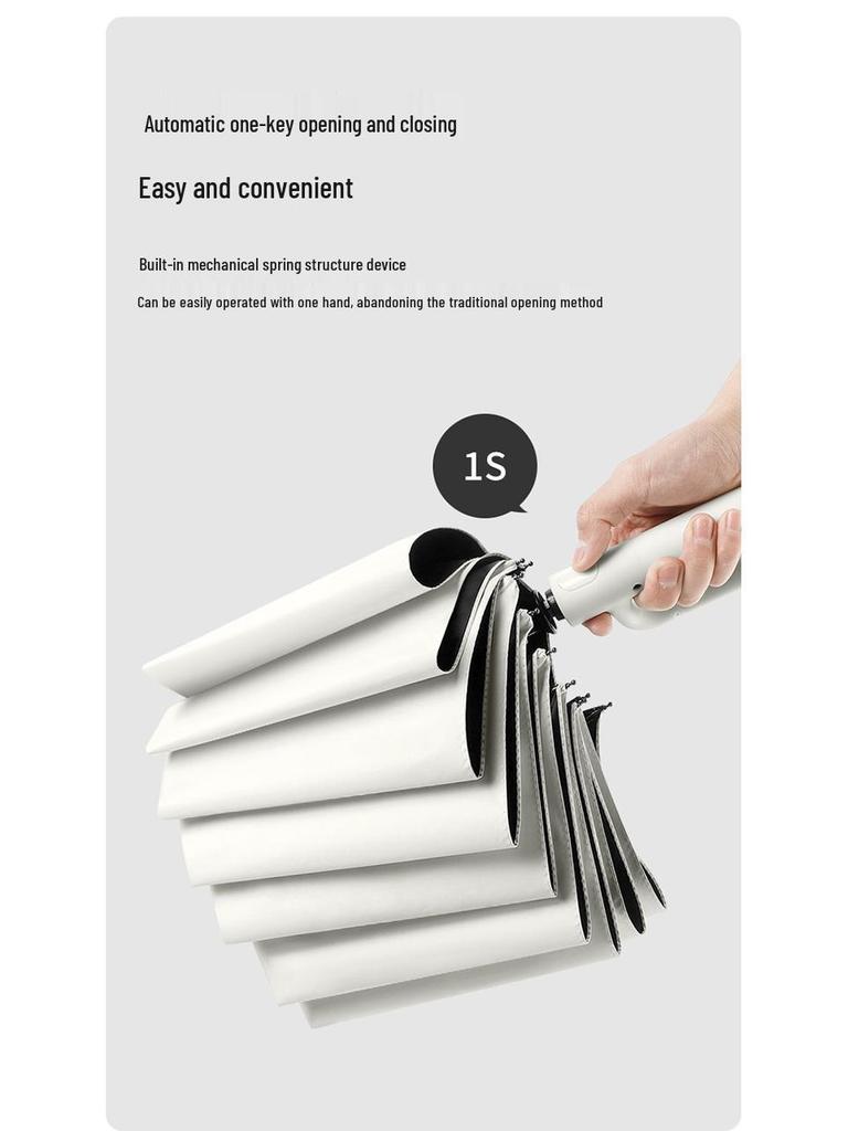 23" Double Rib Dual-Use Automatic Umbrella: Sun & Rain Protection for Two