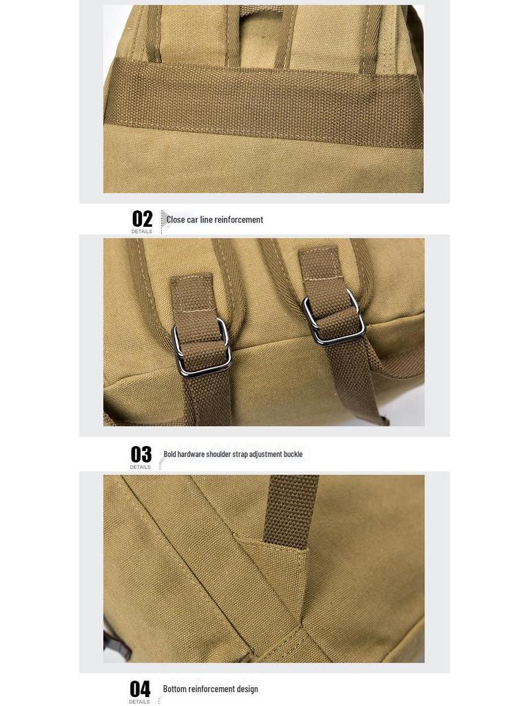 Vintage Unisex Canvas Backpack - Trendy, Large-Capacity Casual Rucksack for Travel or School