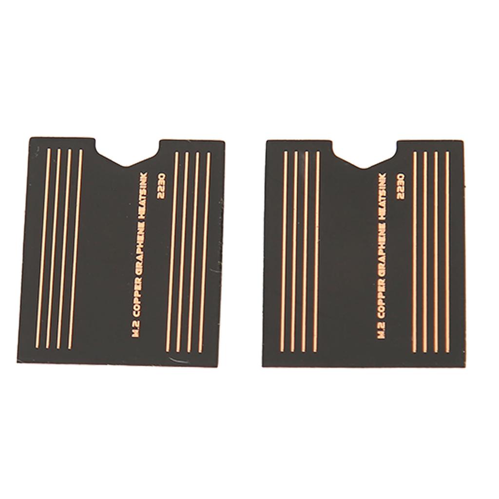 2PCS 2230 SSD Heatsink 0.15mm Brass Graphene 2230 SSD Thermal Cooling Pad for Laptop Gaming Consoles