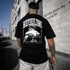 Man Cotton TShirt Bodybuilding Statue Retro Streetwear Black Fitness Muscle - Men's Summer Cotton Graphic Tee