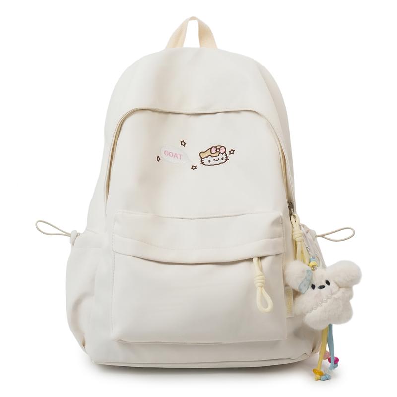 College Style Student Schoolbag Cartoon Embroidery Women's Lightweight Backpack