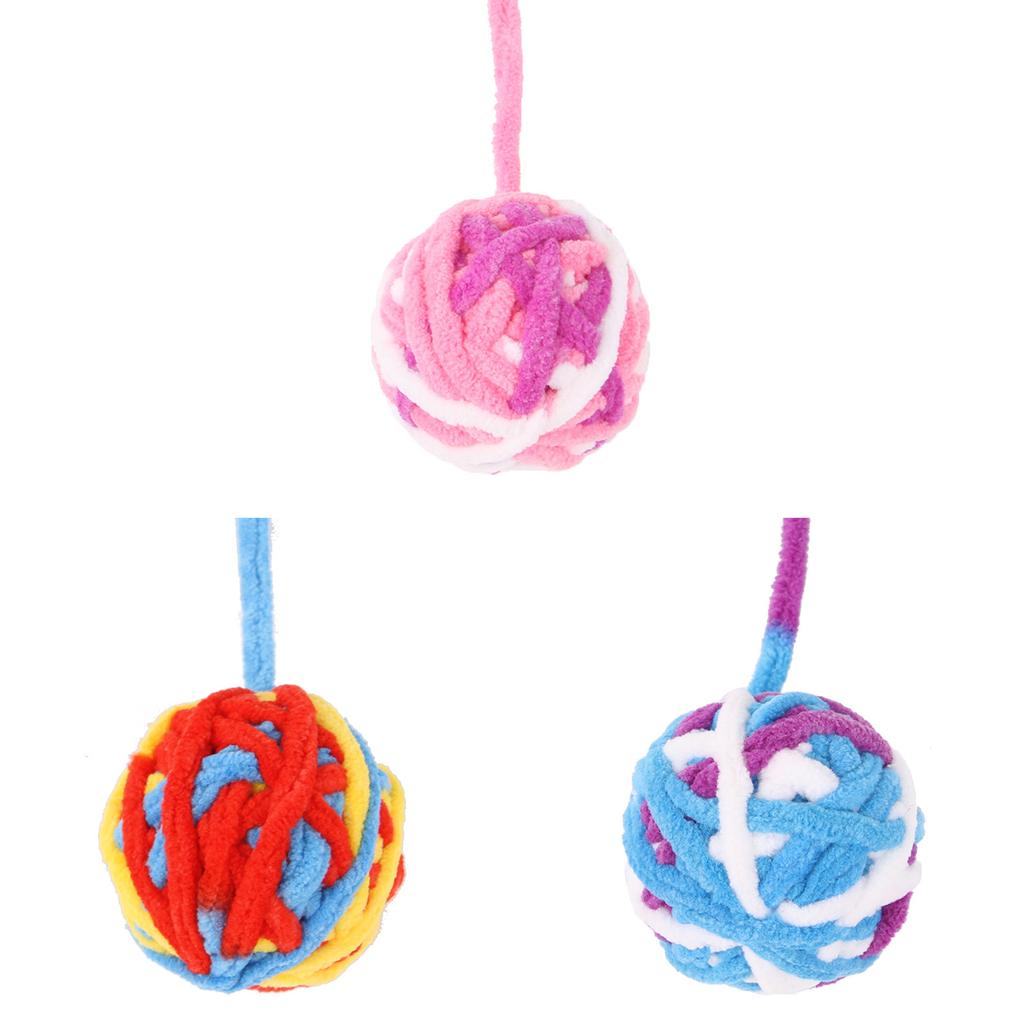 Cat Ball Toy Interactive Dog Chewing Toy Ball Handmade Woolen Yarn Kitten Gift