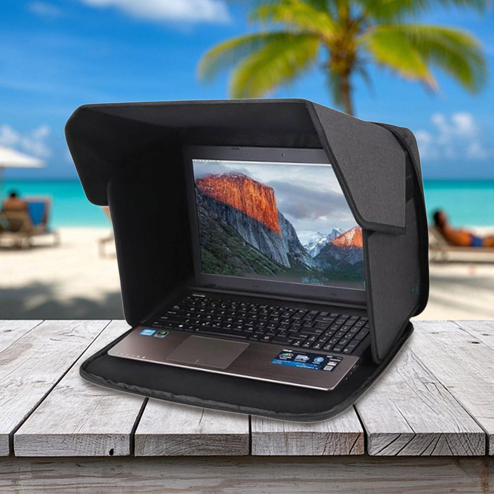 

Laptop Cover 14 inch Travel Glare Foldable Storage Bag Privacy Screen Hood for Working