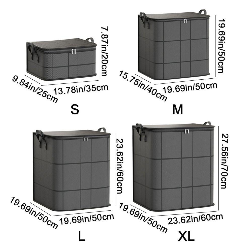 Non Woven Fabric Clothes Quilts Storage Bag Large Capacity Reinforced Handles Blanket Comforter Bags Dustproof Foldable