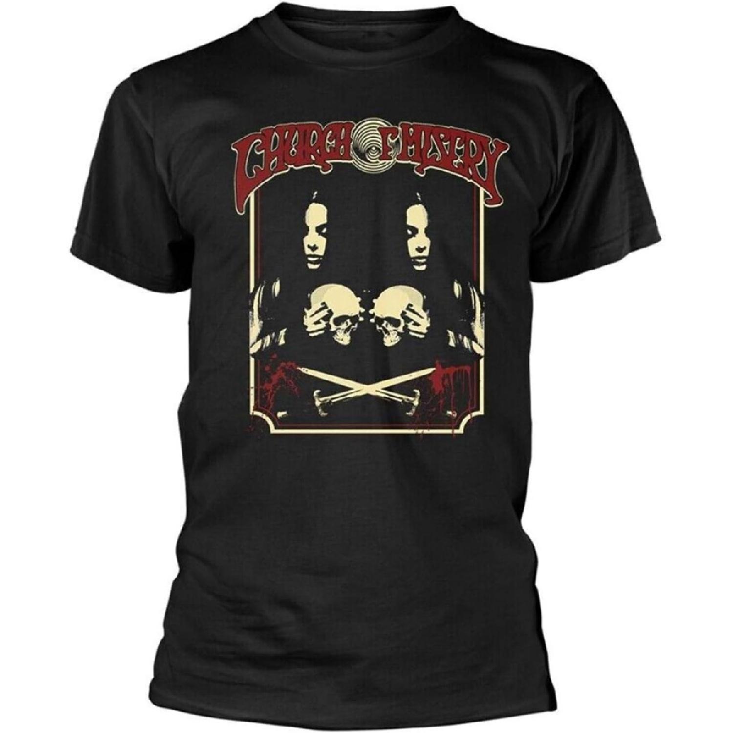 Men s Dual Skull Girl by Church of Misery T-Shirt Black S