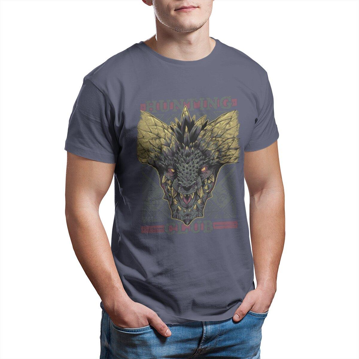

Monster Hunter World Hunting Club Nergigante Unisex T-Shirt for Men 100% Cotton Leisure T-Shirt RPG Game Tee Tops Summer 4XL