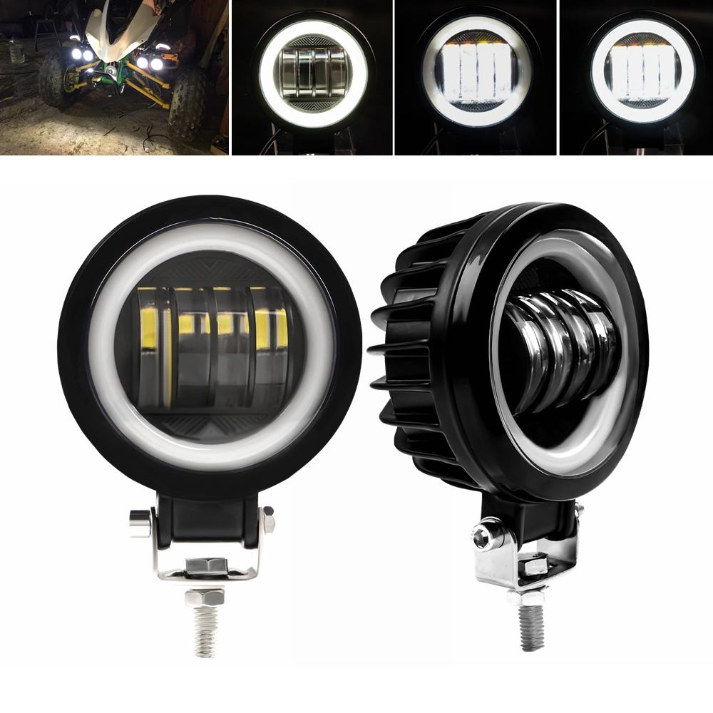 LED Fog Lamp Driving Daytime Off road Led Light Headlight 3'' 40W Motorcycle Halo Lamps For Jeep ATV 12V 24V SUV Worklight Beams