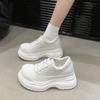Thick-soled Inner Height Increase Fashionable Big-headed White Shoes Women's Spring New Muffin Sports and Leisure Shoes