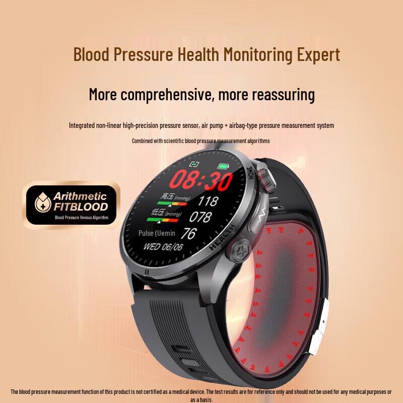 Medical Grade Smart Watch with Air Pump Blood Pressure & ECG (CN version)
