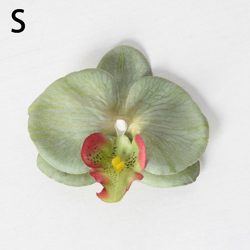 10 Stück Simulierte Gemusterte Schmetterlingsorchidee Künstliche Blumen für Heim-Zimmerdekoration Hochzeitskranzdekoration DIY Haarkarten