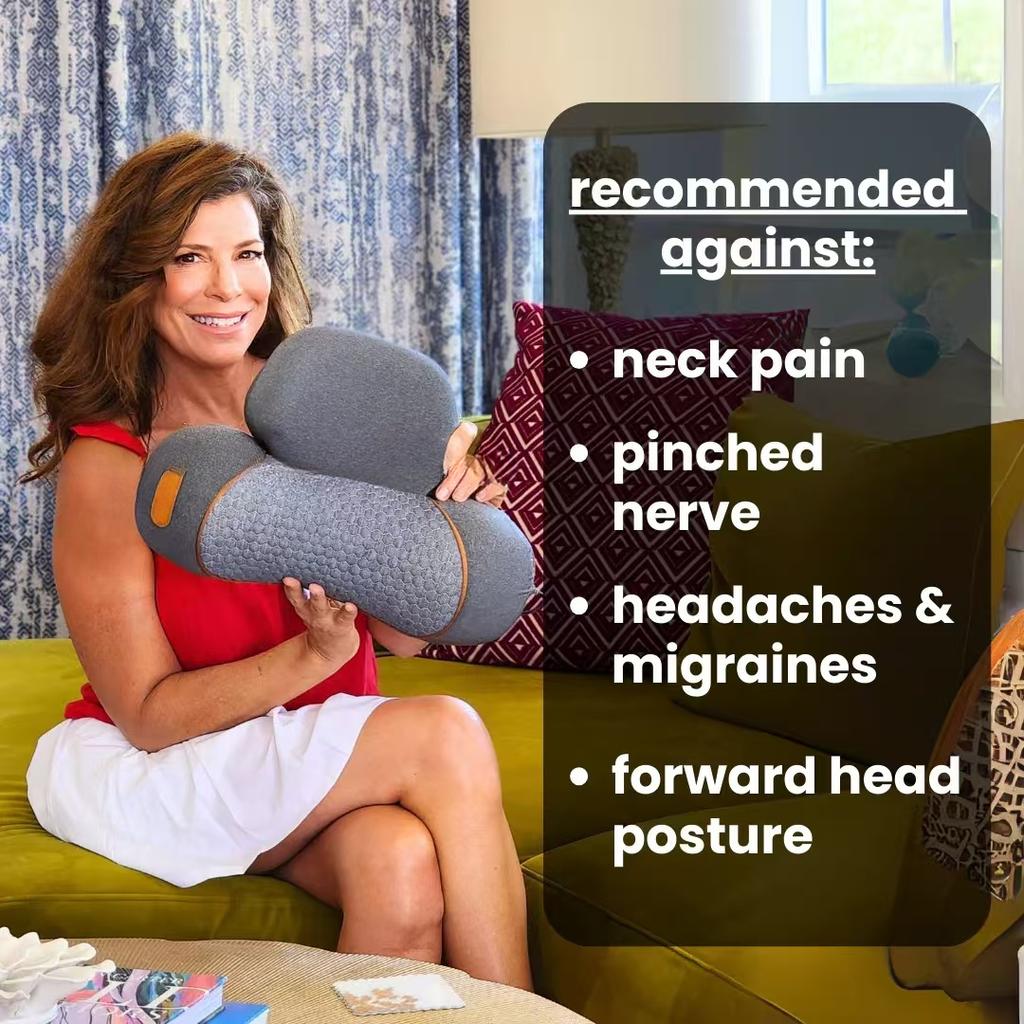 Durable And Safe Soothe-3-In-1 Neck Massager Cervical Pillow Hot Compress Vibration Massage Neck Traction Relax Pillow Spine Support Massager