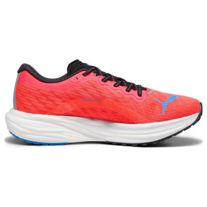 Puma Deviate Nitro 2 Running Shoes Lightweight Breathable Carbon Plate Men Sneakers Deep-Blue Fire-Red 376807-14