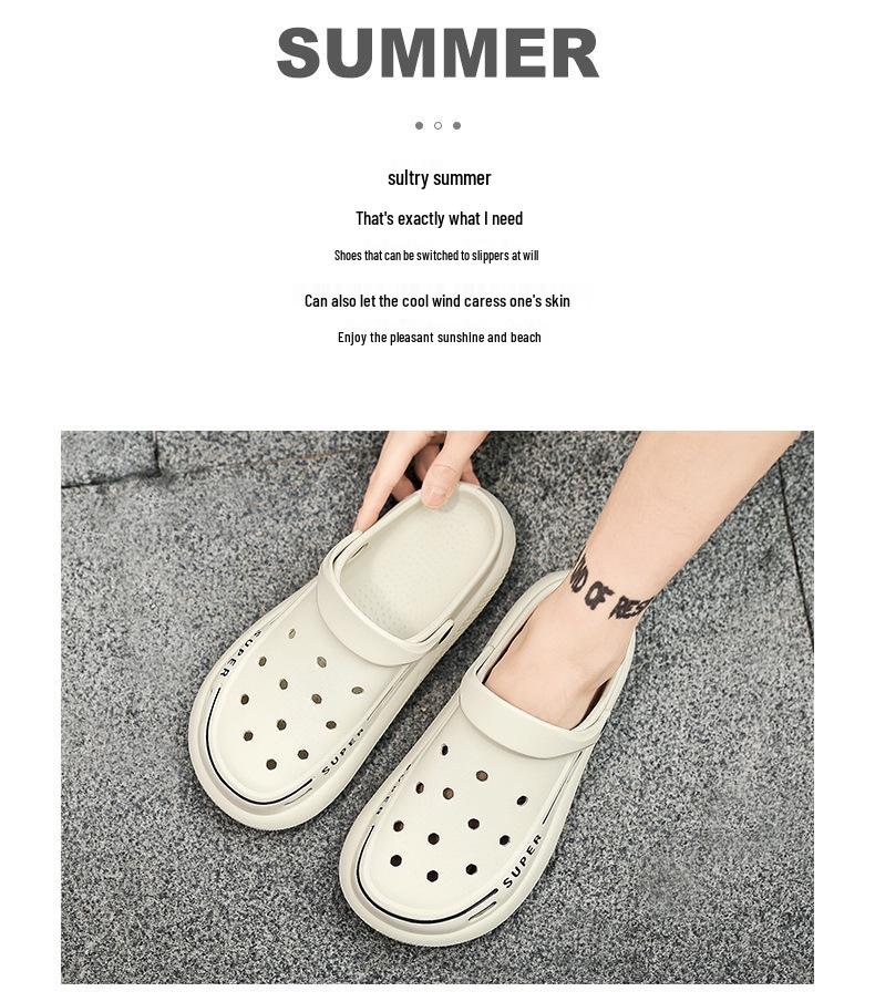 Men's Summer Slip-Resistant Closed-Toe Garden Sandals with Soft Sole