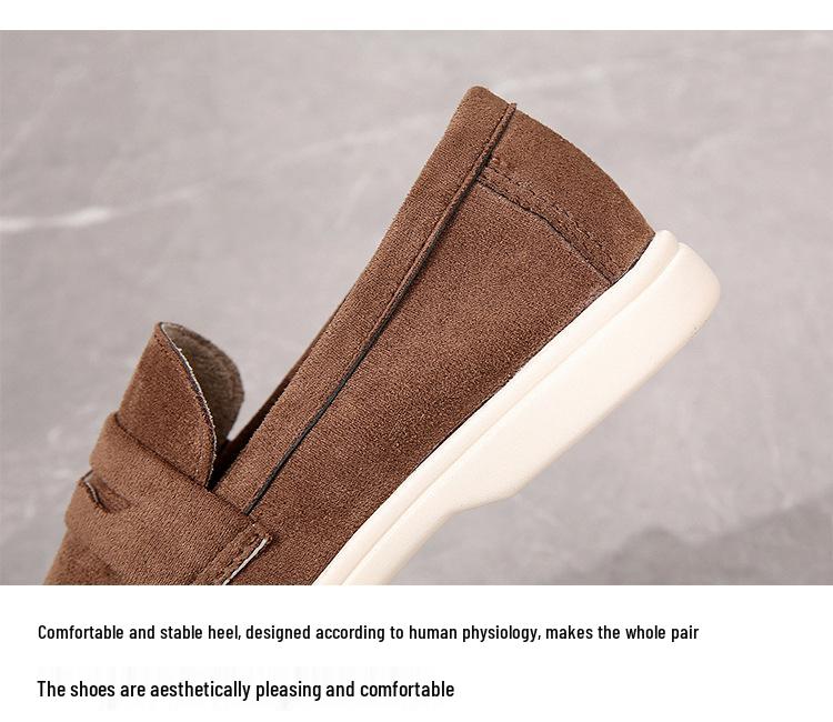 2024 Podzim Dámské Retro Britské Nazouvací Lodičky - Velká Velikost Ležérní Baleríny