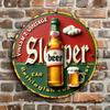 Segno in Latta Metallico Birra Decorazione Murale 20x30cm