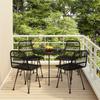 Day and Night - Day and Night Garden Dining Set 5 Pieces Black Synthetic Rattan