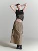 Half Devils Nylon Multi-Pocket Cargo Skirt_Toffee