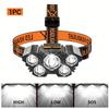Portable 5LED Outdoor Headlamp with Built-in Battery,Rechargeable, Work Light Headlamp for Traveling Camping Fishing Hunting