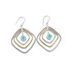 Aqua Chalcedony Gemstone 925 Sterling Silver Handmade Jewelry Earrings 2.44" EE-70-16