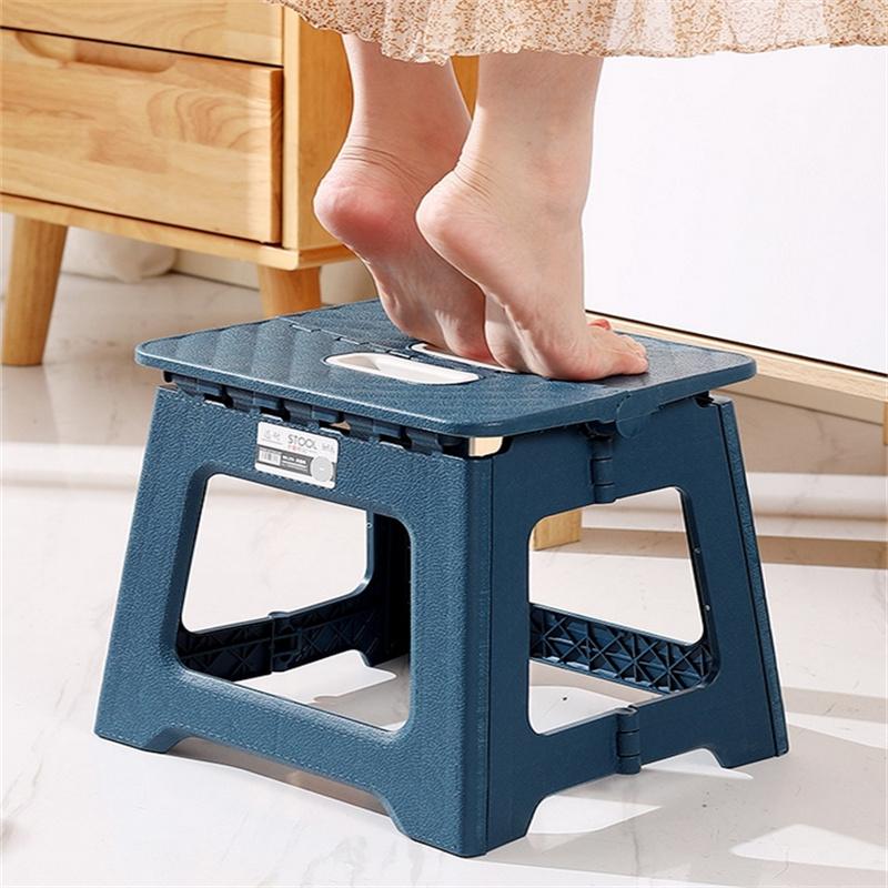 1PC Multi Purpose Lightweight Folding Step Stool Thickened Footstool Non-Slip Plastic Benches Outdoor Travel Fishing Chair